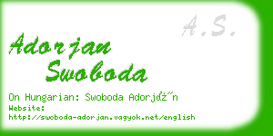 adorjan swoboda business card